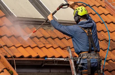 Démoussage et hydrofuge de toiture à Gouttières